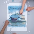 thumbnail image 3 of Vashon Island, Washington, Ferry, Watercolor (1000 Piece Puzzle, Size 19x27, Challenging Jigsaw Puzzle for Adults and Family, Made in USA), 3 of 4