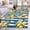 Blue, variant on Round Rugs 5Ft, Spring Lemon Round Area Rug Washable Indoor Throw Carpet, Botanical Plants Sage Green Stripes Soft Non Slip Circle Rug for Cabinet Bathroom Home Decor Aesthetic