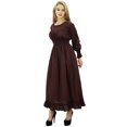 thumbnail image 2 of Bimba Women's Cotton Smocked Waist Long Casual Maxi Dress, 2 of 8