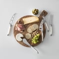 thumbnail image 4 of French Home Laguiole 6-Piece Ivory Artisan Cheese Knife Set and Round Wood Board, 4 of 5
