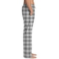 thumbnail image 4 of Garbnen Gray Mens Plaid Pajama Pants Color Block Straight Leg Sleep Pants Men Drawstring Spring Summer Men's Lounge Pants with Pocket, 4 of 6