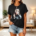 thumbnail image 5 of Women's Dolly Shirts Women Retro Dolly Country Music T‑Shirt, Crew Neck Short Sleeve Vintage Graphic Tee Loose‑Fit Casual Unisex Daily Tops L, 5 of 5