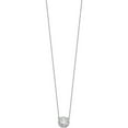 thumbnail image 2 of Sterling Silver Rhodium-Plated Cz With 2In Ext. Fancy Necklace (16 X 1.02) Made In China qg4334-16, 2 of 5