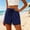 *Navy, variant on ClodeEU Women's High Waisted Drawstring Athletic Shorts, Elastic Waist Running Shorts with Pockets Black,Women's Plus L