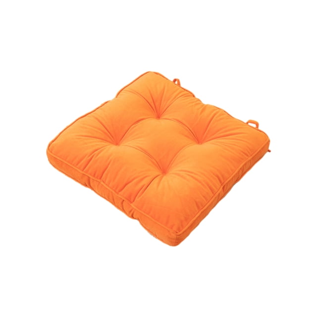 Moyic Cojín cuadrado de las almohadas del piso de la máxima comodidad para el cojín del asiento de la silla de los cojines de los cojines Decoración del hogar naranja 43*43cm