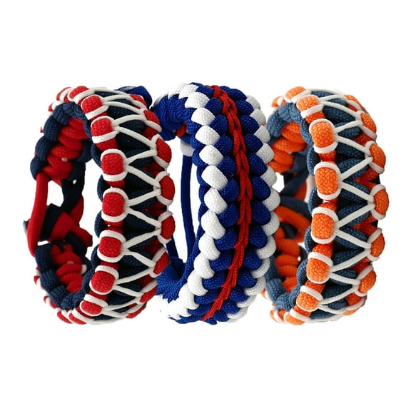 Paracord Survival Bracelet Adjustable Glow in The Dark Emergency Accessories for Hiking, Camping, Fishing