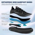 thumbnail image 5 of OrthoComfoot Men's Orthopedic Wide Barefoot Shoes, Comfortable Arch Support Wide Toe Box Zero Drop Walking and Training Sneakers, 5 of 6