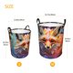 thumbnail image 3 of Fotbe Color Splash Fox Portrait Cesto de Ropa con Asas, Cesto Impermeable de Gran Capacidad, Bolsa de Lavado para Dormitorio, Cesto de Ropa con Ruedas y Asas-Medium, 3 of 6