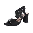 thumbnail image 3 of Xijirk Sandals Women Adjustable Ankle Strap Soft Suede Solid Block Heel Open Toe Sandals Daily and Beach Wear,7, 3 of 9