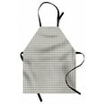 thumbnail image 1 of Abstract Apron, Retro Design of 4 Petals Flowers Inspired Forms, Unisex Kitchen Bib with Adjustable Neck for Cooking Gardening, Adult Size, Dark Grey and Eggshell, by Ambesonne, 1 of 4