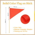 thumbnail image 2 of Uxcell 8x3 Inch Mini Pennant Flags, 25 Pcs Wooden Pole Small Handheld Flag for DIY Celebration Sports,Red, 2 of 6