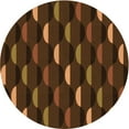 thumbnail image 1 of Ahgly Company Indoor Round Patterned Mahogany Brown Area Rugs, 6' Round, 1 of 6