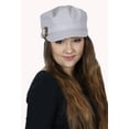 thumbnail image 3 of Linen Blend Military Cadet Hat (LIGHT GRAY), 3 of 5
