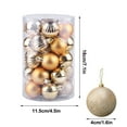 thumbnail image 3 of 34PC Christmas Ornaments 40mm/1.57" Christmas Ball Ornaments Shatterproof Balls Shatterproof Plastic Christmas Bulbs, Hanging Decorations for Xmas Tree, Holiday, Wedding, Party, 3 of 6