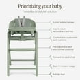 thumbnail image 2 of Evolur Step and Savor Convertible High Chair​, Sage, 2 of 9