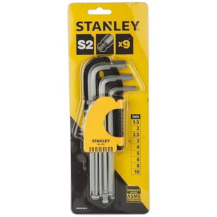 STANLEY STMT94162-8 Metric Extra Long Ball End Hex Key (9 pc)
