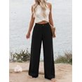 thumbnail image 4 of Women's High Waisted Wide Leg Dress Pants,Solid Business Casual Work Trousers with Pockets, 4 of 9