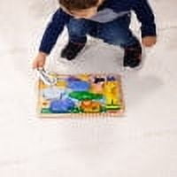 Wooden Animal Chunky Puzzles 4-in-1 - Safari Block Puzzle Toy For Toddlers, Preschool Learning