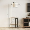 AOHAO Floor Lamp with Table, End table with Lamp for Living Room, Lamp