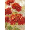 thumbnail image 2 of Nan 17x24 Black Ornate Wood Framed with Double Matting Museum Art Print Titled - Red Floral I, 2 of 4