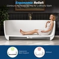 thumbnail image 5 of BCANHOME StoneLoom 51" Solid Surface Stone Resin Soaking Tub, Compact Freestanding Bathtub, 13" Deep Soaking Tub Ergonomic Petal Design, Matte White, Non-Porous Finish with Pop-Up Drain & Overflow, 5 of 19
