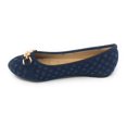 thumbnail image 4 of Victoria K Women's Quilted Denim With Gold Link Ballerina Flats, 4 of 6