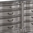 thumbnail image 2 of 68 Inch 8 Drawer Wood Dresser, Carved Embellishments, Antique Silver, 2 of 2