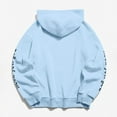thumbnail image 4 of Cotton-Blend Hoodie Unisex Rose Letter Print Hooded Pullover Kangaroo Pocket Sweatshirt Womens Tops Fall Fashion 2023 Sky Blue, 4 of 4