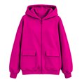 thumbnail image 5 of Kids Girls Boys Hoodies Preppy Long Sleeve Hooded Sweatshirt Pullover Top with 2 Pockets, 5 of 5