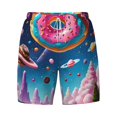 Lsque Mens Swim Trunks Colorful Donut Pattern Bathing Suit