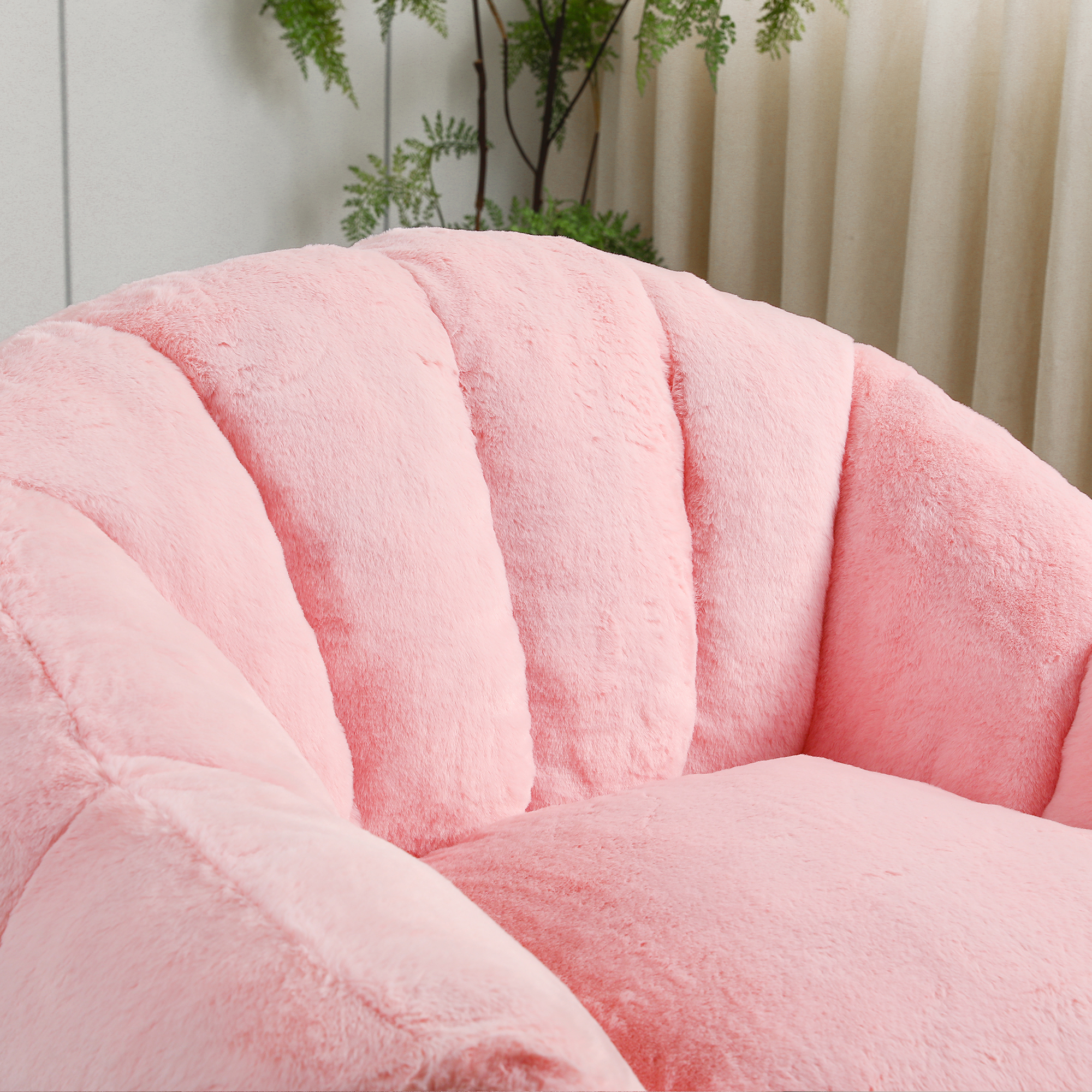 Bean Bag Chair for Adults and Kids, Oversized Bean Bag Sofa Chair with Armrests Stuffed High-Density Foam, Lazy Sofa Lounge Floor Sofa for Living Room,Bedroom Reading,Pink