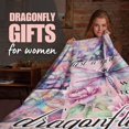thumbnail image 5 of Dragonfly Gifts for Women, Dragonfly Blanket, Perfect for Birthday/Christmas, 50'''' x 60'''' Unique Design Flannel Plush Blanket, Just A Girl Who Loves Dragonflies, 5 of 6
