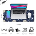 thumbnail image 5 of Long Mouse Pads for Desk,Dark Blue Sun Moon Star Pattern Desk Mats on Top Of Desks, Desk Mouse Pad Extra Large with 3mm Non-Slip Base and Stitched Edge for Gaming,Office,Work,Home 31.5"x11.8", 5 of 6
