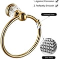 thumbnail image 4 of Anillo de toalla de cromo, soporte de toalla de mano de baño de cristal, toallero de plata montado en la pared, 4 of 5