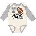 thumbnail image 3 of Inktastic Little Brother and Biggest Fan Football Player Boys Long Sleeve Baby Bodysuit, 3 of 5