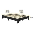 thumbnail image 2 of Boyd Sleep Lugano Full Black Platform Bed Frame, Modern No Headboard Design, Easy Assembly, 2 of 6