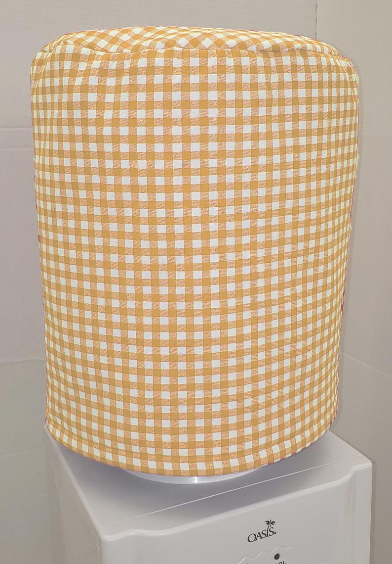 Orange Checked Water Bottle Cover for 3 or 5 Gallon Bottle by Penny's