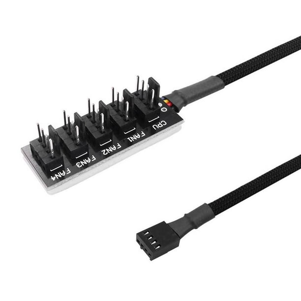 2 Uds 40cm 1 A 5 4Pin PWM Ventilador CPU HUB Splitter Cgtredaw Adaptador Corriente