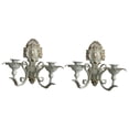 thumbnail image 2 of 2 Set Retro Hanging Candelabra Party Decoration Wall Candle Sconces Iron Construction for Dining Room, 2 of 8