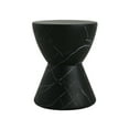 thumbnail image 6 of GDF Studio Black Marble Finish Hourglass-Shaped Outdoor Lightweight Concrete MgO Side Table, 6 of 7