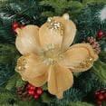 thumbnail image 3 of Dserhfy Decorative Flower Realistic Shiny Sparkling Festive Christmas Flower Decorations Versatile Ornaments for Trees Garlands Parties, 3 of 8