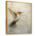 thumbnail image 2 of Designart "Hummingbird Amidst Floral Harmony III" Animals Hummingbird Floater Framed Wall Decor, 2 of 5