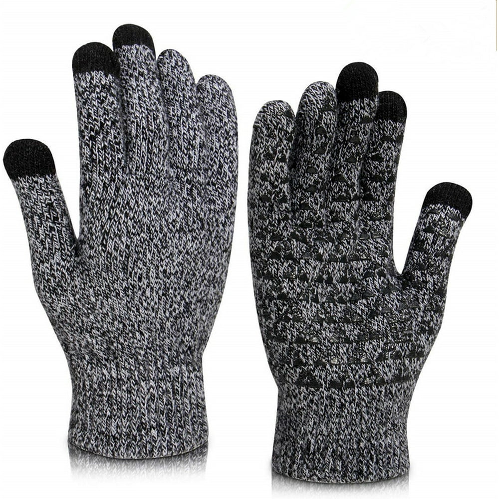 Unisex Winter Gloves, Touch Screen Gloves Winter Warm Thermal Gloves ...