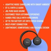 JBL Tune 670NC - Adaptive Noise Cancelling Wireless On-Ear Headphones - Black