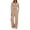 Khaki-a, variant on Vivianyo HD Women's 2-Piece Casual Outfit, Long Sleeve Ruched V-Neck Top and Wide Leg Pants Loungewear Set, Women's Wine-b, Sizes S-2XL