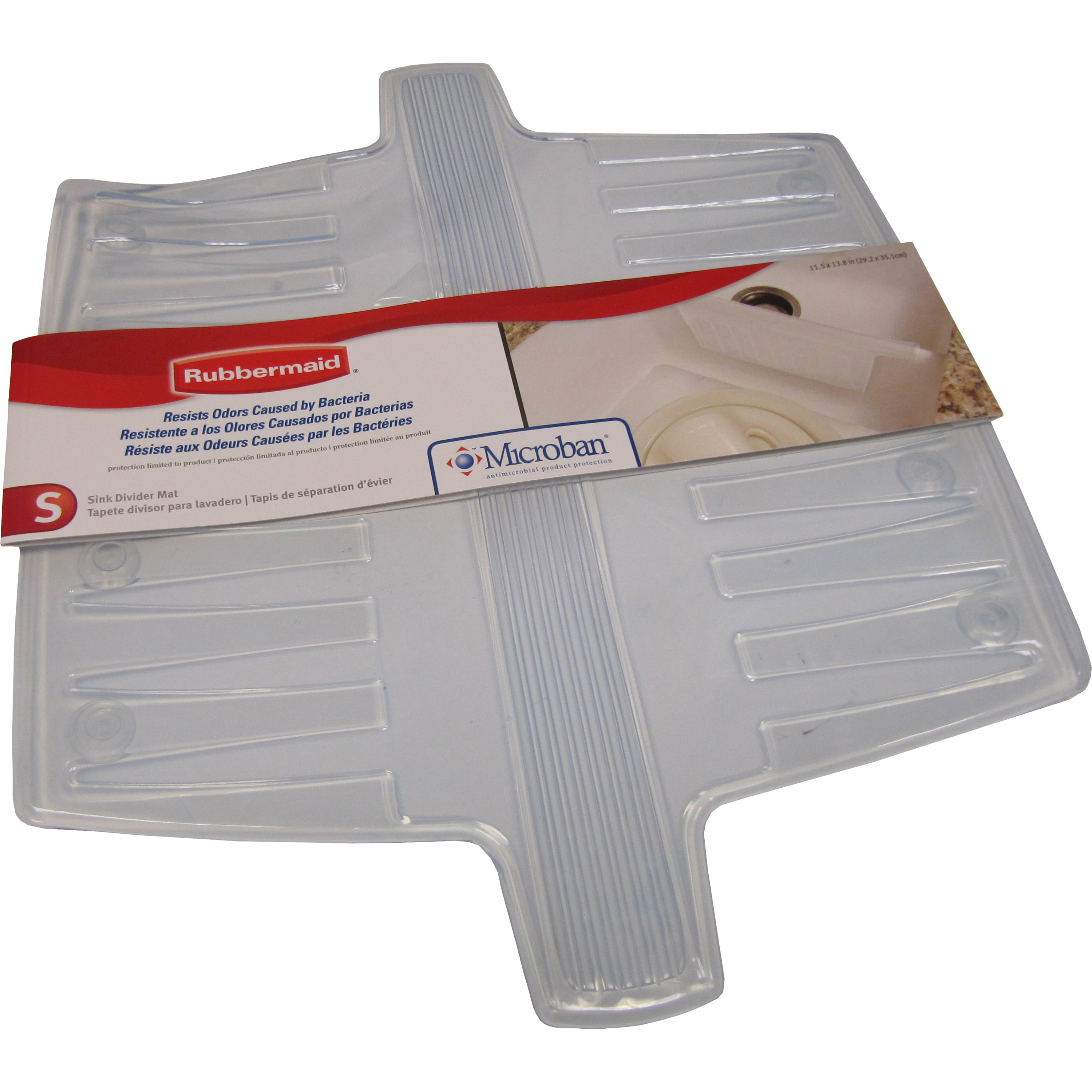 Rubbermaid® 1G1706BLA Enhanced Microban® Antimicrobial Sink Mat, Small