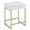 White and Brass, variant on Bowery Hill End Table in White and Brass