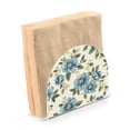thumbnail image 2 of WOBOGO Seamless Pattern Of Blue Flowers and Green Leaves Clear Acrylic Napkin Holder Kitchen Tissue Face Towel Cocktail Rack Bar Restaurant Dinner Paper Dispenser, 2 of 9