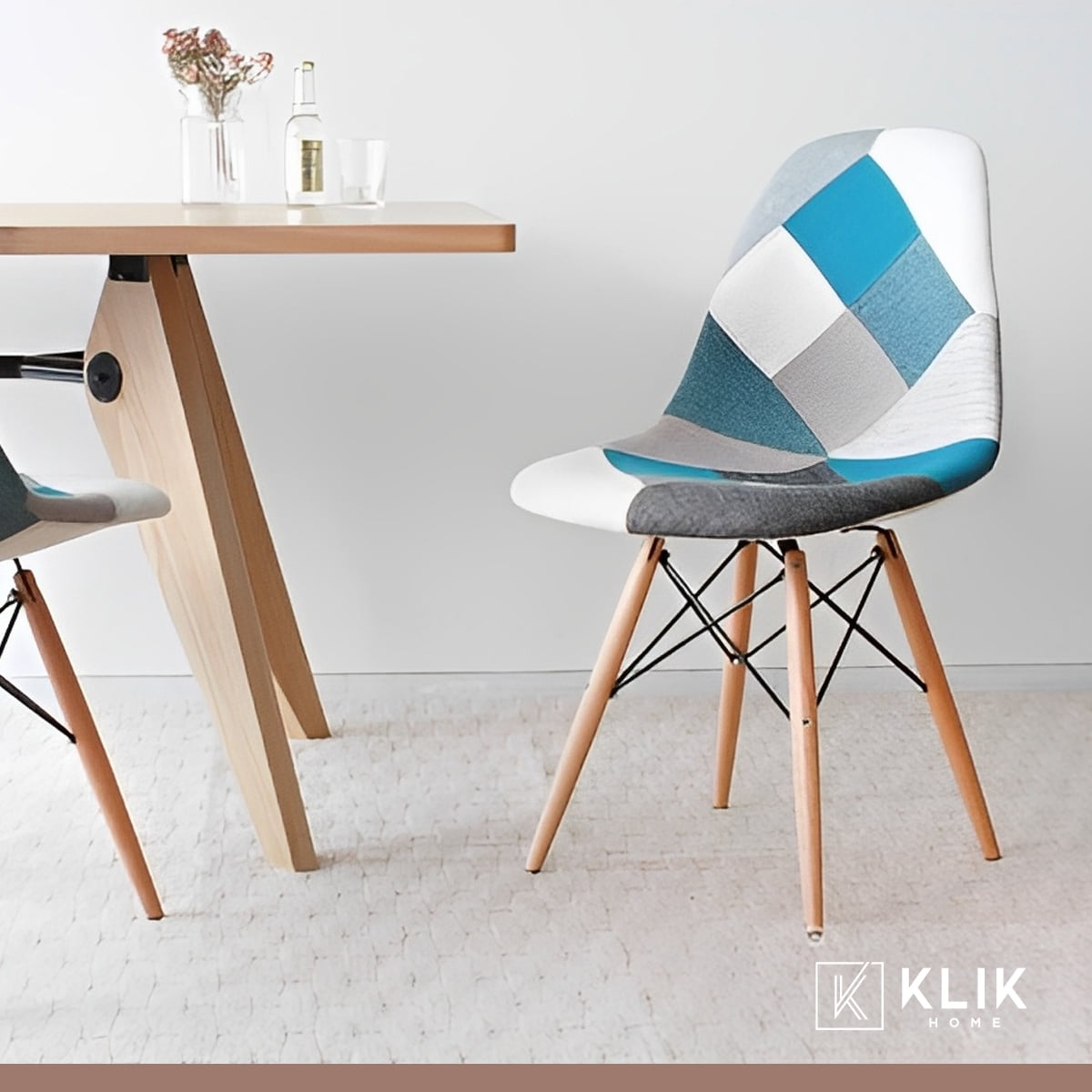 Кресло Eames DSW пэчворк