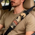 thumbnail image 5 of Xixirimido Leather Seat Cover Front Seats Only, Universal Fit Auto Front Seat Covers for Sedan Van SUV Truck 5 Pcs Set with Seatbelt Covers & Center Console Cover, Frog Mushroom Moon Starry Night, 5 of 8